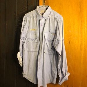 G Loomis, Ex officio Fishing shirt very soft lightweight cotton. Blue.